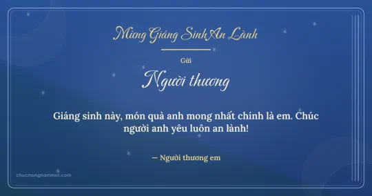 Thiệp Giáng sinh cho người yêu: Tuyết rơi trên nền trời đêm