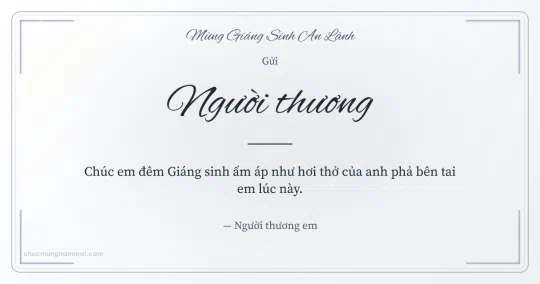 Thiệp Giáng sinh cho người yêu: Trắng ánh bạc ấm áp