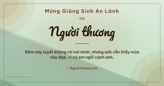 Thiệp Giáng sinh cho người yêu: Trà xanh vui tươi