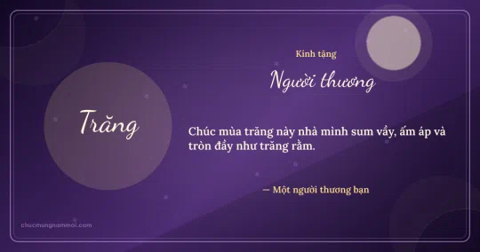 Thiệp Trung thu: Vầng trăng tròn