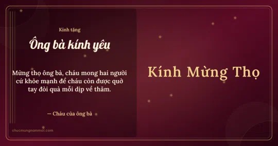 Thiệp cho ông bà: Sọc dọc ngày mừng thọ