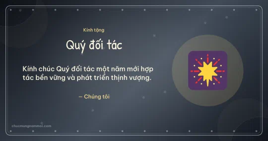 Thiệp năm mới cho đối tác: Pháo hoa trên nền xám bạc
