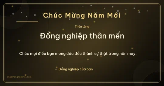 Thiệp năm mới cho đồng nghiệp: Huyền kim tươi mới