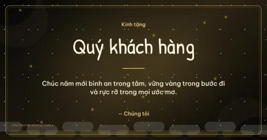 Thiệp năm mới cho khách hàng: Sóng nước và kim tuyến
