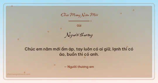 Thiệp cho người yêu: Bình minh chào năm mới