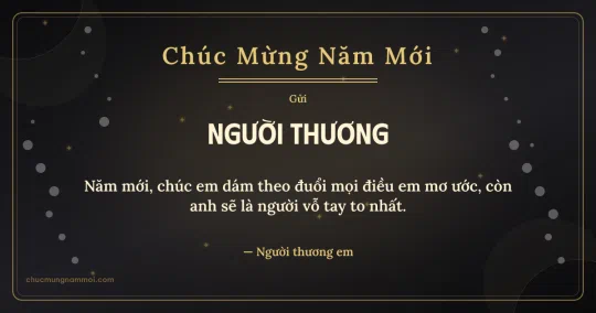 Thiệp cho người yêu: Đen vàng kim chào năm mới