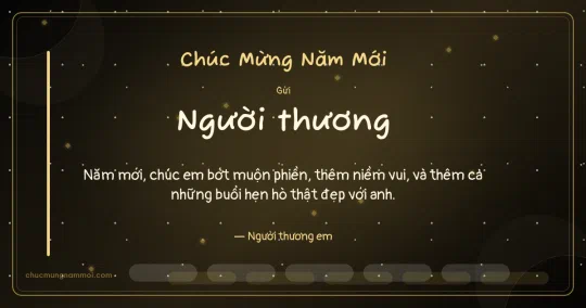 Thiệp năm mới cho người yêu: Sóng nước đêm giao thừa