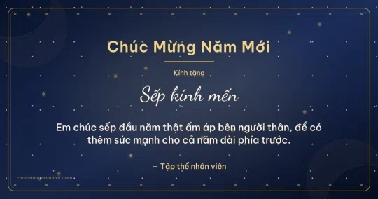 Thiệp cho sếp: Chấm tròn chào năm mới