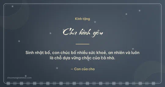 Thiệp cá nhân cho cha: Đá xanh tươi mới