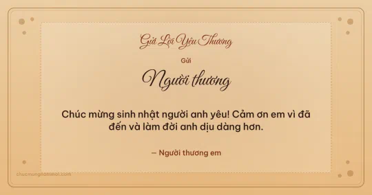 Thiệp cá nhân cho người yêu: Chấm nhỏ trên nền vàng mật ong