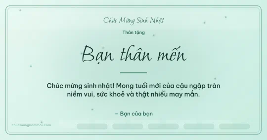 Thiệp sinh nhật cho bạn bè: Sóng nước tuổi mới