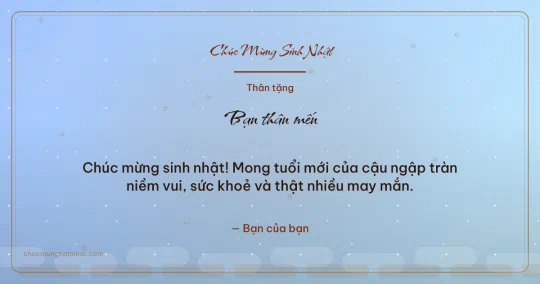 Thiệp sinh nhật cho bạn bè: Sao băng và sóng nước
