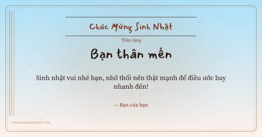 Thiệp sinh nhật cho bạn bè: Sọc dọc tuổi mới