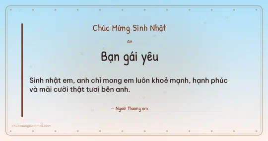 Thiệp sinh nhật: Bong bóng tặng bạn gái
