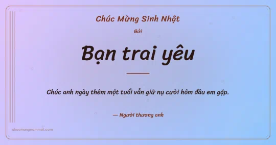 Thiệp sinh nhật: Bong bóng tặng bạn trai