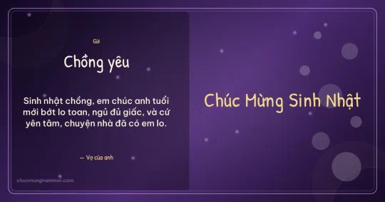 Thiệp sinh nhật: Bong bóng tặng chồng