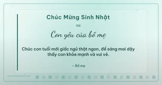 Thiệp sinh nhật: Bong bóng tặng con