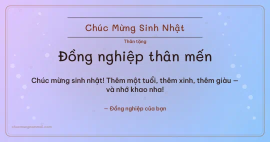 Thiệp cho đồng nghiệp: Bong bóng ngày sinh nhật
