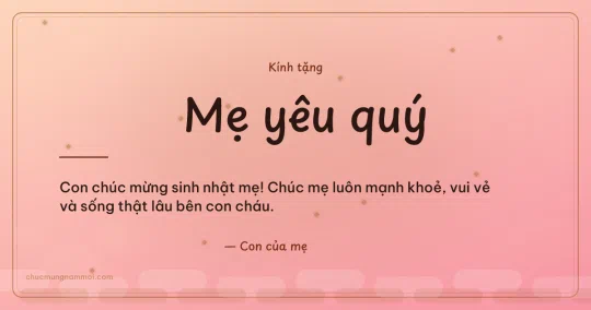 Thiệp sinh nhật cho mẹ: San hô tươi mới