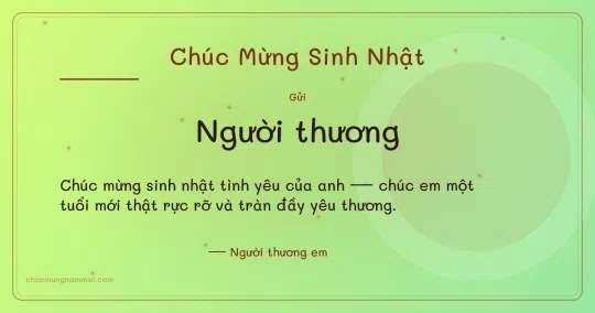 Thiệp sinh nhật cho người yêu: Lúa non vui tươi