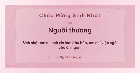 Thiệp sinh nhật cho người yêu: Kim tuyến tuổi mới trên nền hồng phấn nước