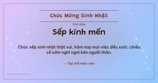 Thiệp sinh nhật: Bong bóng tặng sếp