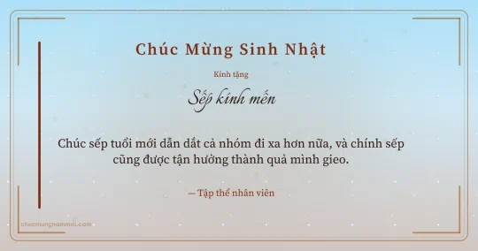 Thiệp sinh nhật cho sếp: Bong bóng ấm áp trên nền bình minh