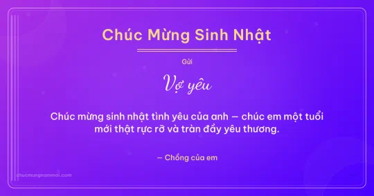 Thiệp sinh nhật cho vợ: Bong bóng và sọc dọc trên nền tím thạch anh
