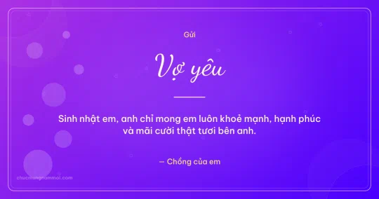 Thiệp sinh nhật cho vợ: Thạch anh tuổi mới