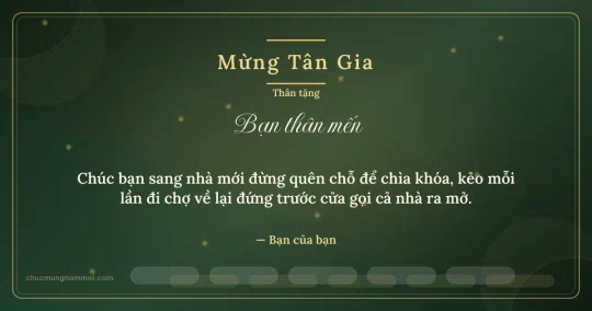 Thiệp tân gia cho bạn bè: Sóng nước trên nền xanh rêu đậm