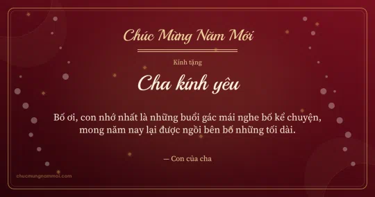 Thiệp Tết cho cha: Nhung đỏ mộc mạc
