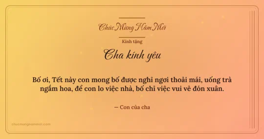Thiệp Tết cho cha: Sọc dọc trên nền nắng sớm