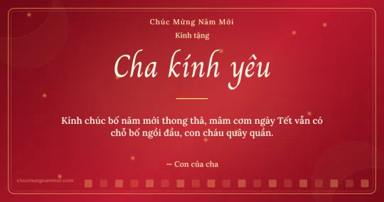 Thiệp Tết cho cha: Mai vàng và ô vuông nhỏ đón xuân