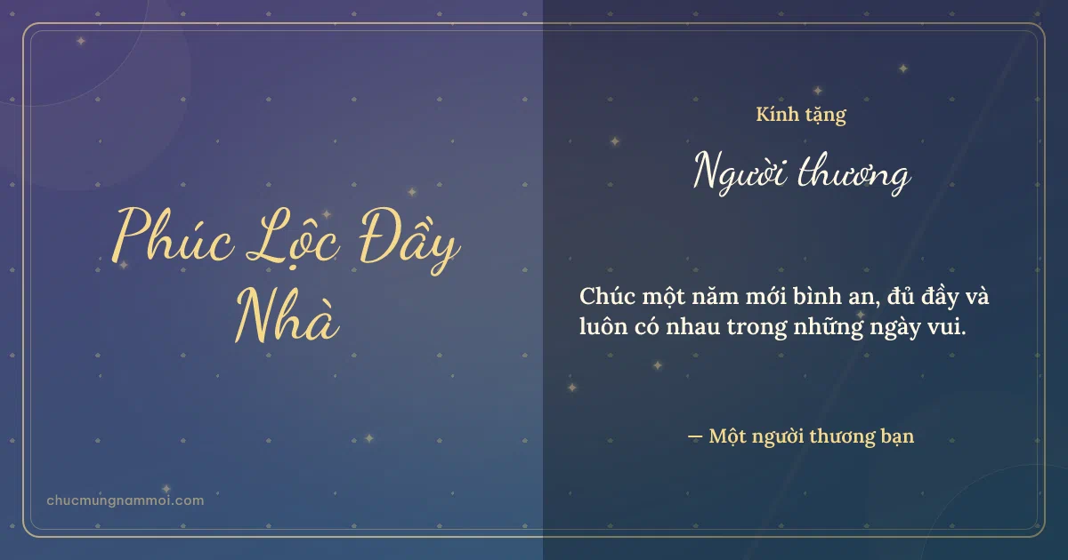 Thiệp Tết: Đêm hội pháo hoa. Chúc một năm mới bình an, đủ đầy… (Bản ngang)