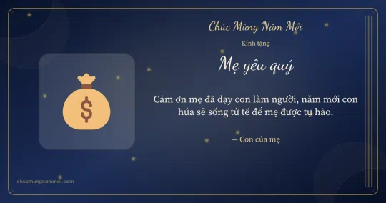 Thiệp Tết cho mẹ: Túi tiền đón xuân