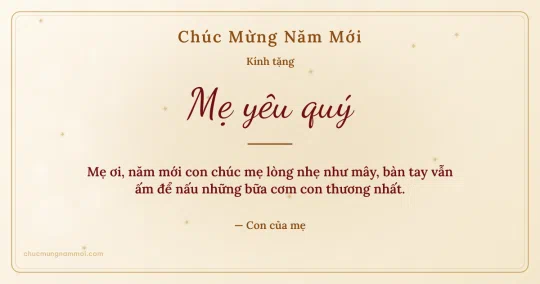 Thiệp Tết cho mẹ: Ngà chữ son ấm áp