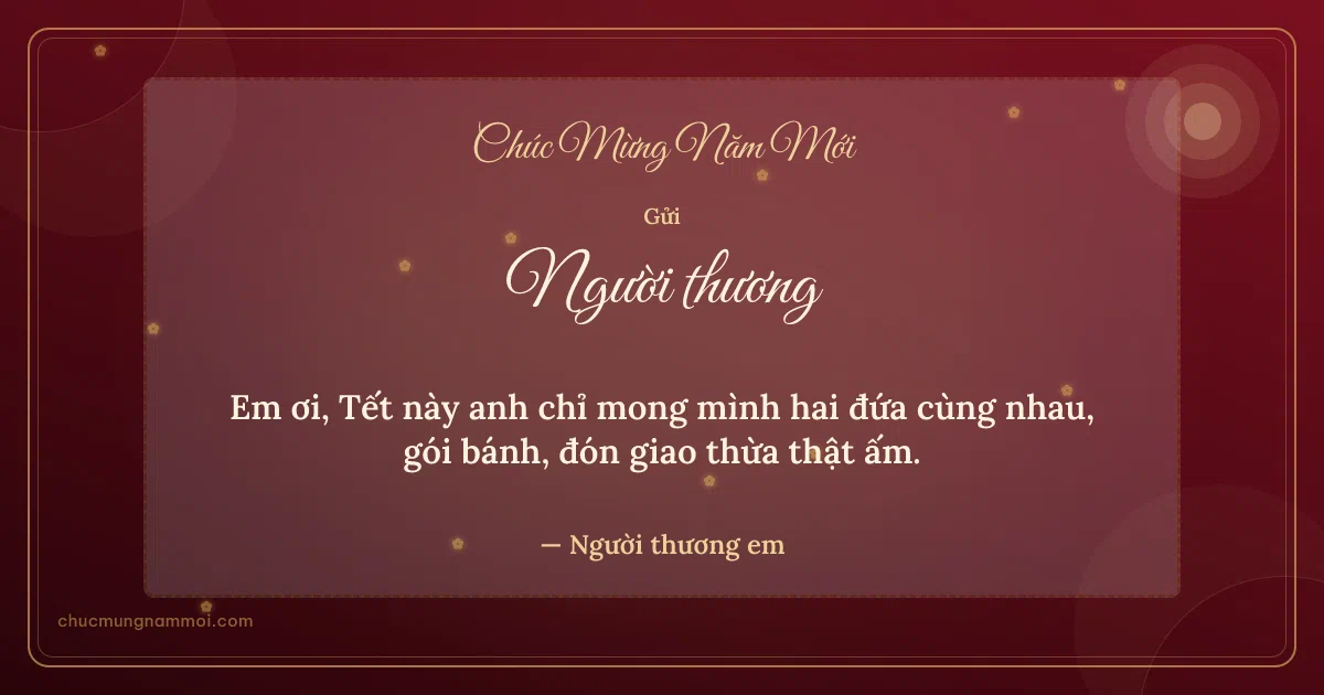 Thiệp Tết cho người yêu: Mai vàng và nắng mai đón xuân. Em ơi, Tết này anh chỉ mong mình hai đứa cùng nhau… (Bản ngang)
