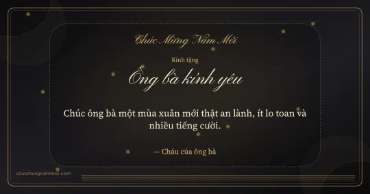 Thiệp Tết cho ông bà: Đen vàng kim cổ truyền