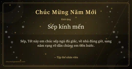 Thiệp Tết cho sếp: Mưa chấm đón xuân trên nền đen ánh kim