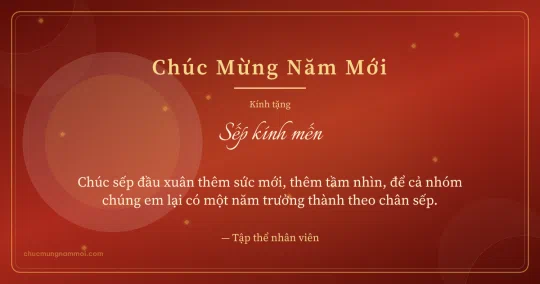 Thiệp Tết: Vòng tròn lớn tặng sếp
