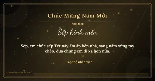 Thiệp Tết cho sếp: Mai vàng và sọc mảnh trên nền đen ánh kim