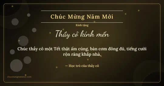 Thiệp Tết: Bong bóng tặng thầy cô