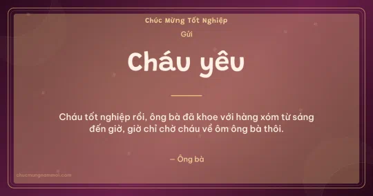 Thiệp tốt nghiệp cho cháu: Sao băng trên nền rượu vang