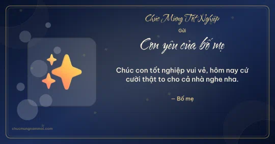 Thiệp cho con: Lấp lánh ngày tốt nghiệp