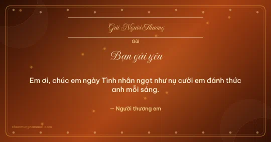 Thiệp ngày Tình nhân cho bạn gái: Kim tuyến ngày lễ tình nhân trên nền cam hoàng hôn
