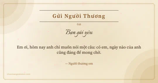 Thiệp ngày Tình nhân cho bạn gái: Trái tim hồng trên nền ngà kem