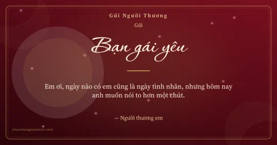Thiệp ngày Tình nhân cho bạn gái: Vòng tròn lớn ngày lễ tình nhân