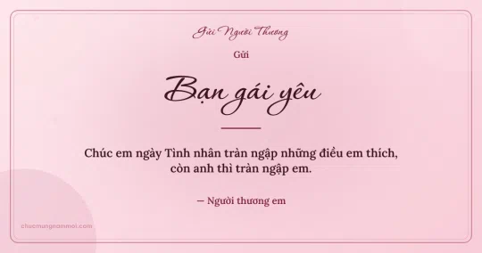 Thiệp ngày Tình nhân cho bạn gái: Trái tim hồng trên nền hồng sen